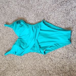 Teal green gottex swimsuit